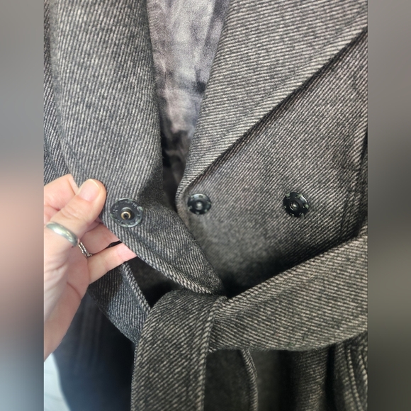 Armani Exchange/ Gray Wool Blend Pea Coat - Picture 3 of 6